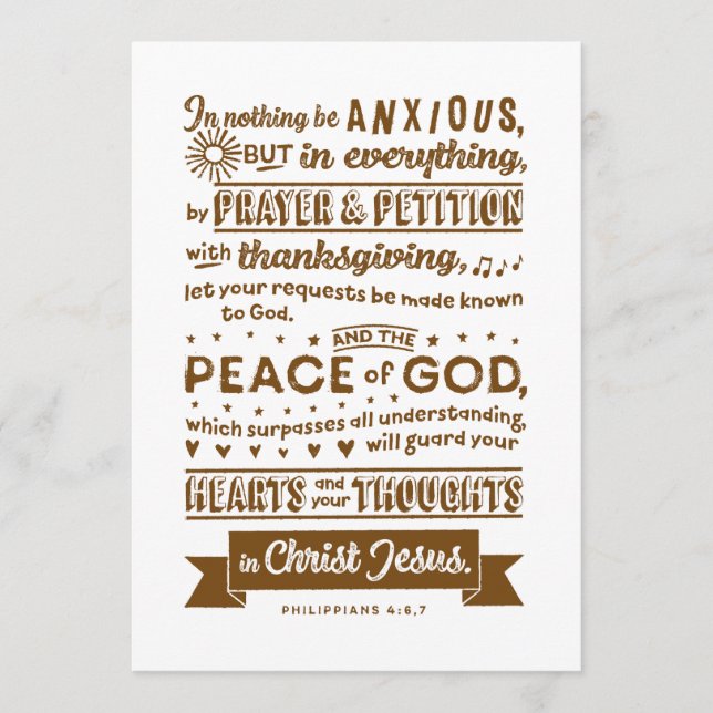 Filippijnen 4:6, 7 (Voorkant)