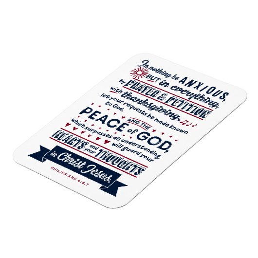 Filippijnen 4:6, 7 magneet (Linkerzijde)