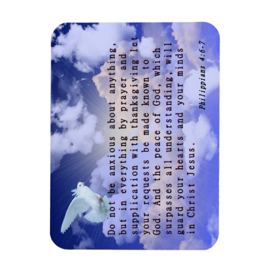 Filippijnen 4:6-7 magneet (Verticaal)