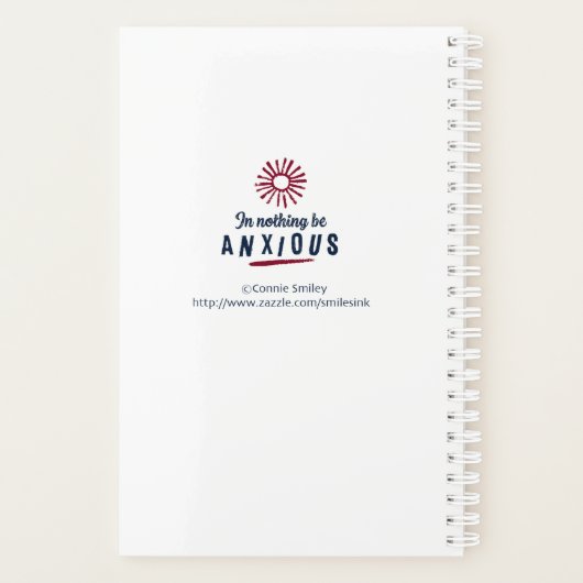 Filippijnen 4:6, 7 planner (Achterkant)