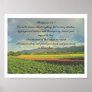 Filippijnen 4:6-7 poster