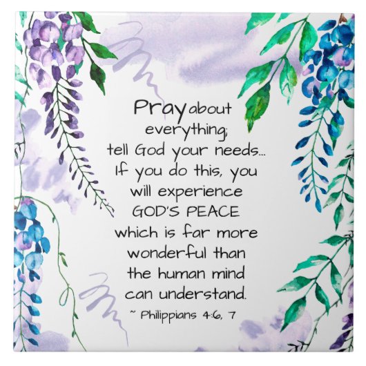 Filippijnen 4:6-7 Praatje over alles Tegeltje (Voorkant)