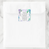 Filippijnen 4:6-7 Praatje over alles Vierkante Sticker (Tas)