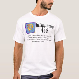 Filippijnen 4 6 Bijbelse verlichte lettergrootte T-shirt