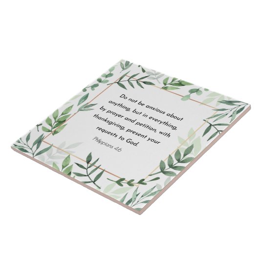 Filippijnen 4:6, Bijbelse versie, christendom Tegeltje (Zijkant)