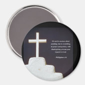 FILIPPIJNEN 4:6 Bijbelvers Magneet (Voorkant / Achterkant)