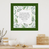 Filippijnen, 4:6, Bijbelverse, Poster (Keuken)