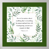 Filippijnen, 4:6, Bijbelverse, Poster (Voorkant)