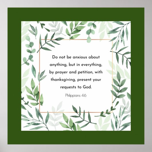 Filippijnen, 4:6, Bijbelverse, Poster (Voorkant)