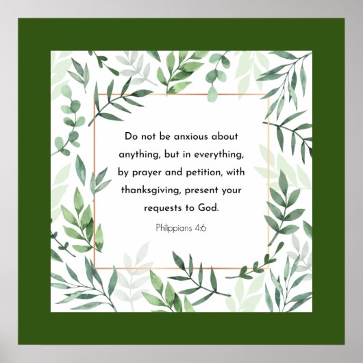 Filippijnen, 4:6, Bijbelverse, Poster (Voorkant)