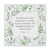 Filippijnen, 4:6, Bijbelverse, Sticker (Voorkant)