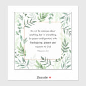 Filippijnen, 4:6, Bijbelverse, Sticker (Vel)