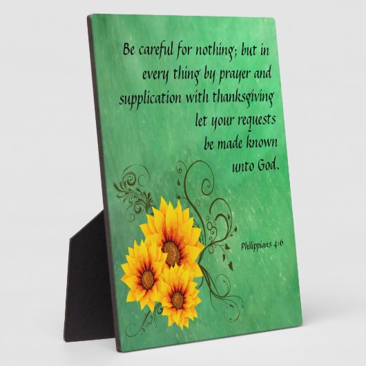 Filippijnen 4:6 Plaque Fotoplaat (Zijkant)