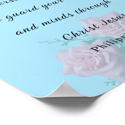 Filippijnen, 4:7, Bijbelse versie Poster (Hoek)