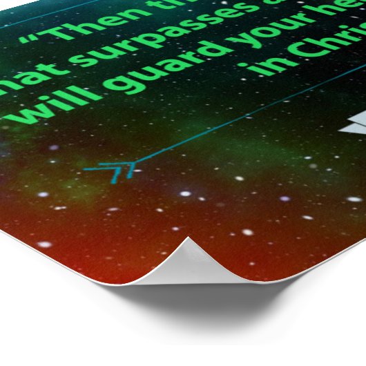 Filippijnen 4:7—De vrede van God Poster (Hoek)