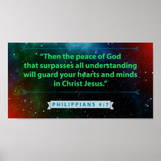 Filippijnen 4:7—De vrede van God Poster