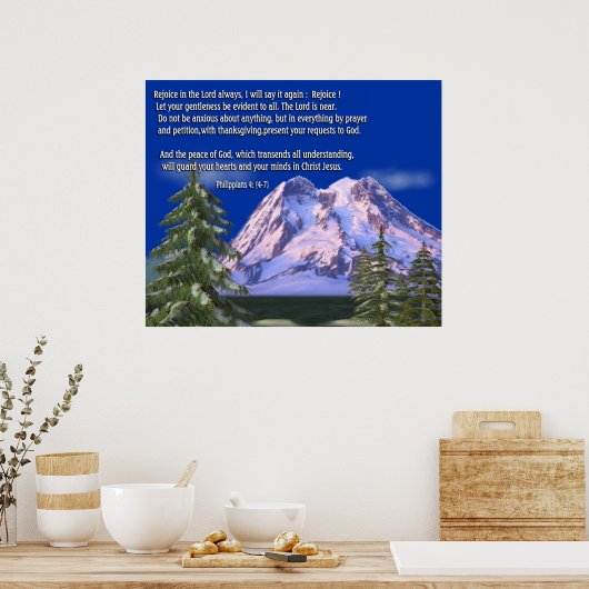 Filippijnen 4:7 poster (Keuken)