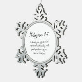 Filippijnen 4:7 tin sneeuwvlok ornament (Rechts)