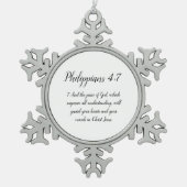 Filippijnen 4:7 tin sneeuwvlok ornament (Voorkant)