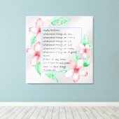 Filippijnen 4:8 canvas afdruk (Insitu (Houten vloer))