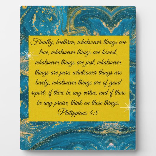 Filippijnen 4:8 fotoplaat (Voorkant)