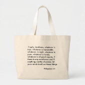 Filippijnen 4:8 grote tote bag (Voorkant)