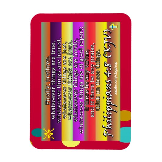 Filippijnen 4:8 magneet (Verticaal)