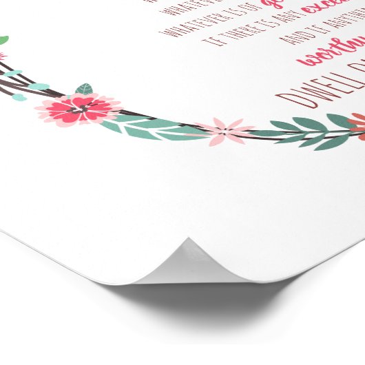 Filippijnen 4:8 poster (Hoek)