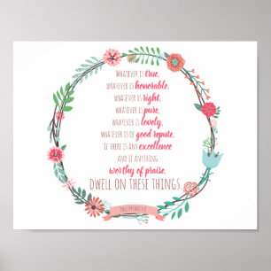 Filippijnen 4:8 poster