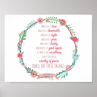 Filippijnen 4:8 poster