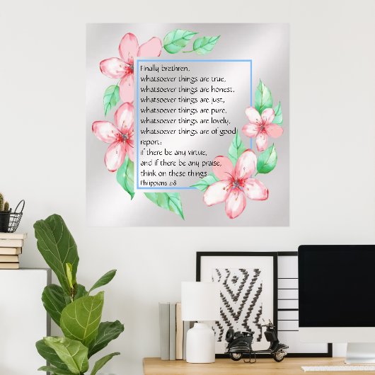 Filippijnen 4:8 poster (Thuiskantoor)