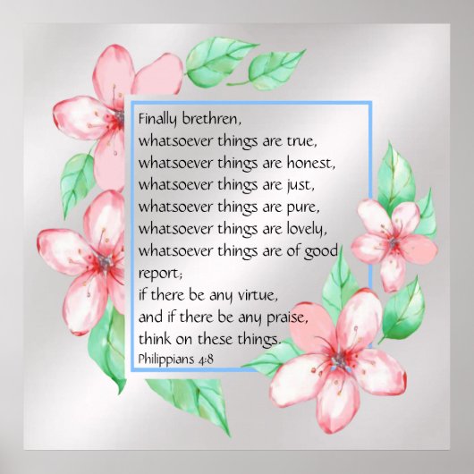 Filippijnen 4:8 poster (Voorkant)