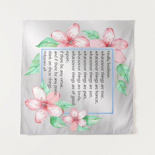 Filippijnen 4:8 wandkleed (Voorkant (horizontaal))