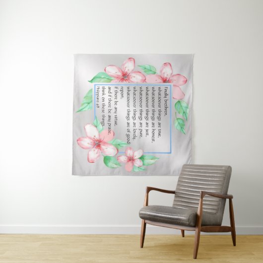 Filippijnen 4:8 wandkleed (In Situ (horizontaal))