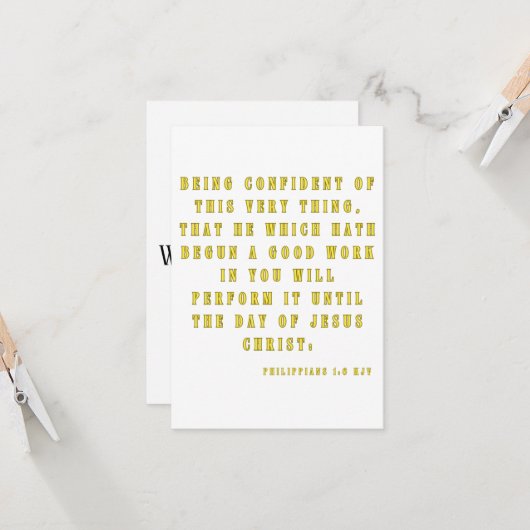 Filippijnen Bijbelscriptgroet van 1:6 KJV Kaart (Voorkant / Achterkant in situ)