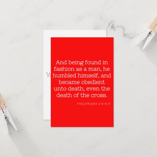 Filippijnen Bijbelscriptgroet van 2:8 KJV Kaart (Voorkant / Achterkant in situ)