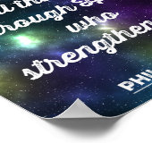 Filippijnen Bijbelverse 4:13 Poster (Hoek)