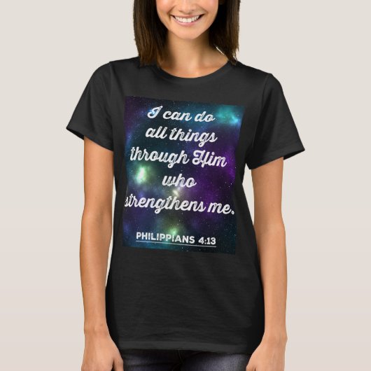 Filippijnen Bijbelverse 4:13 T-shirt (Voorkant)
