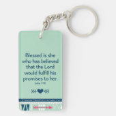 Filippijnen Christelijke sleutelketen voor vrouwen Sleutelhanger (achterkant)