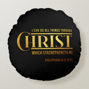 Filippijnen citaat Bijbel Verse KJV 4:13 Rond Kussen