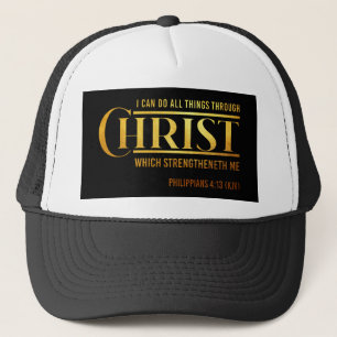 Filippijnen citaat Bijbel Verse KJV 4:13 Trucker Pet