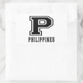 Filippijnen Design Rechthoekige Sticker (Tas)