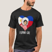 Filippijnen Filipina Alaska Woman Girl Flag Alaska T-shirt (Voorkant)