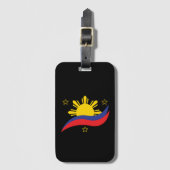 Filippijnen Filipino Pinoy Flag Bagagelabel (Voorkant (verticaal))