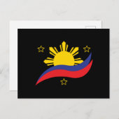 Filippijnen Filipino Pinoy Flag Briefkaart (Voorkant / Achterkant)