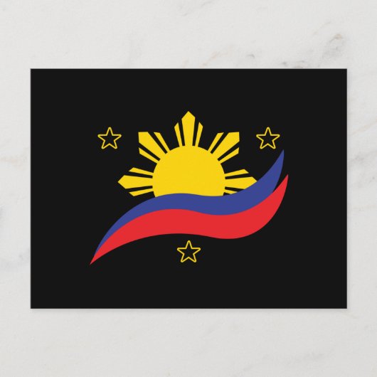 Filippijnen Filipino Pinoy Flag Briefkaart (Voorkant)