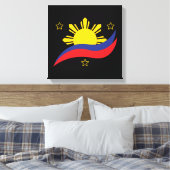Filippijnen Filipino Pinoy Flag Canvas Afdruk (Insitu (Slaapkamer))