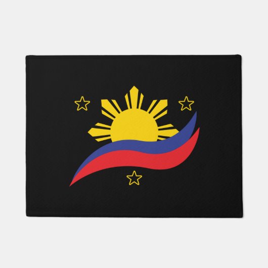 Filippijnen Filipino Pinoy Flag Deurmat (Voorkant)