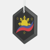 Filippijnen Filipino Pinoy Flag Glas Ornament (Voorkant links)