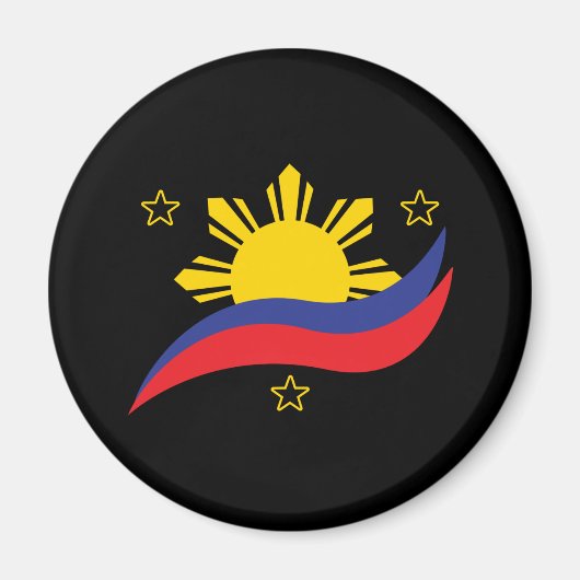 Filippijnen Filipino Pinoy Flag Magneet (Voorkant)